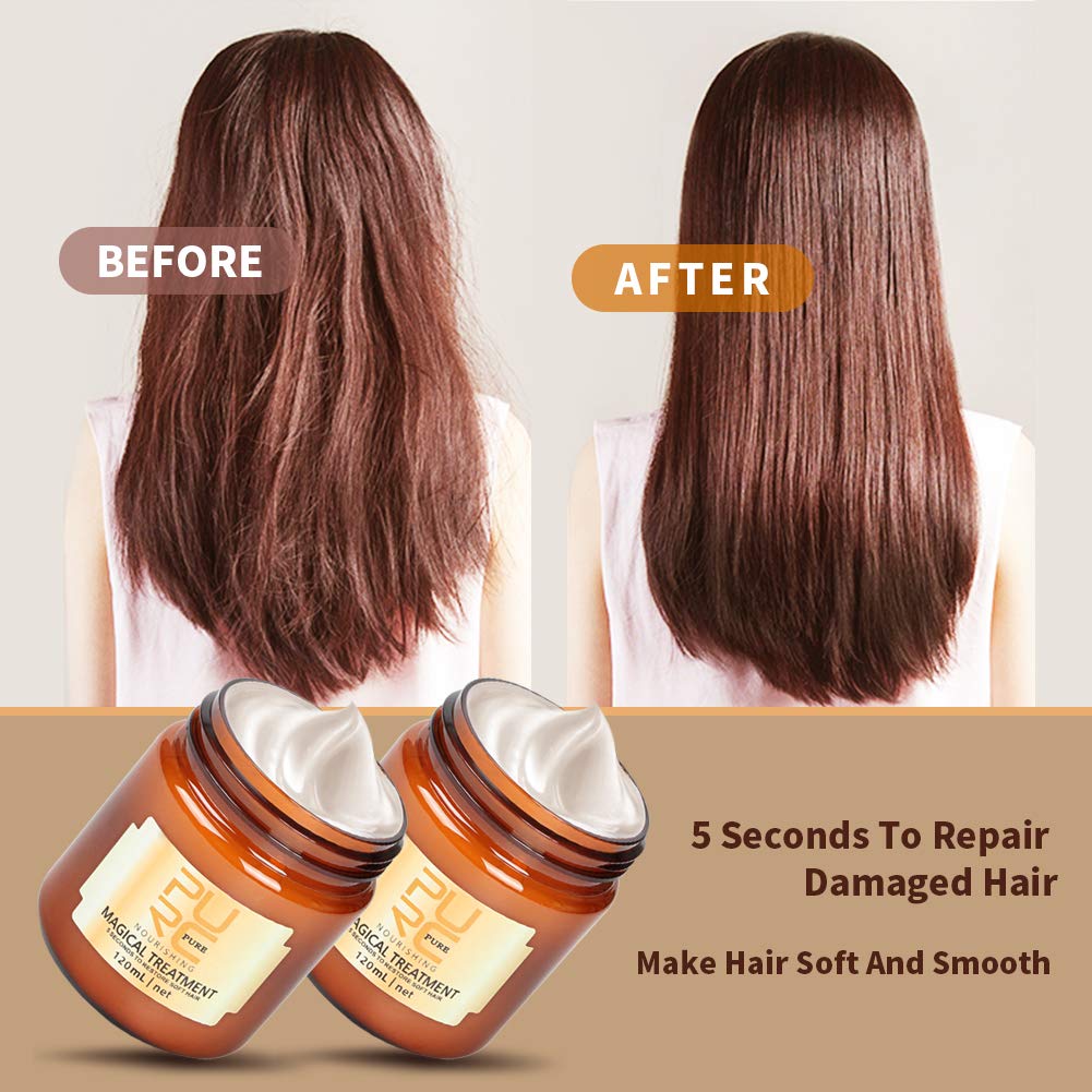 GES Professional Salon Hair Conditioner 1.2L - Deep Moisturizing Treatment for Damaged Hair, Hydrating Hair Mask with Repairing Formula (2x120ml Travel Size Included) - Perfect for Dry, Frizzy Hair at Home or Salon Use