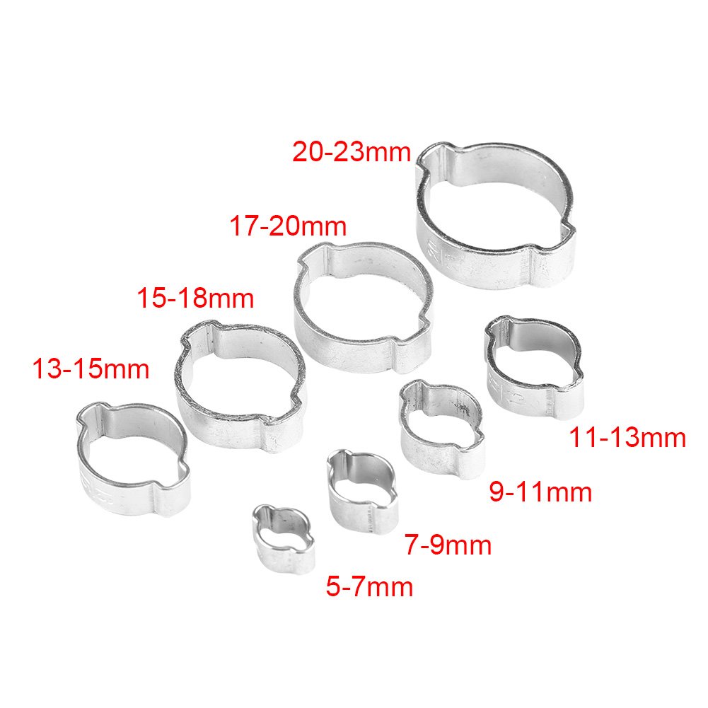 10Pcs Zinc Plated Hose Clamps 5-23mm for Plumbing & Auto Repair