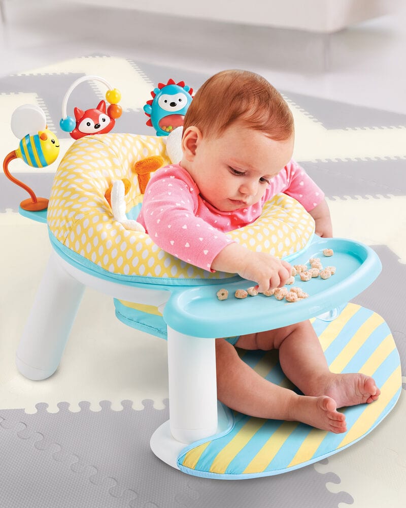 Skip Hop 2-in-1 Activity Floor Seat for Babies | Convertible Play & Feeding Chair | Perfect for Tummy Time, Playtime & Mealtime at Home or Daycare