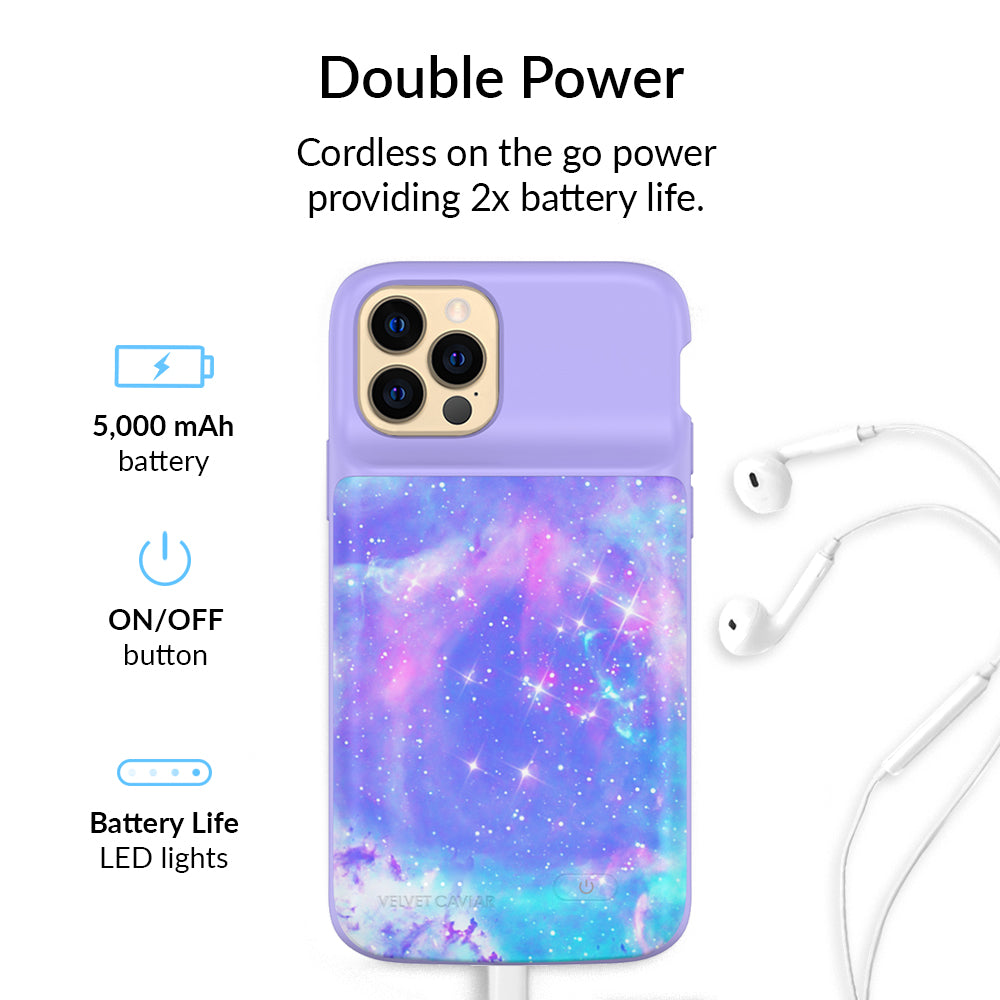 Samsung Galaxy & iPhone Charging Case - Portable Power Bank with Fast Charging for On-the-Go Use at Work, Travel, or Outdoor Adventures