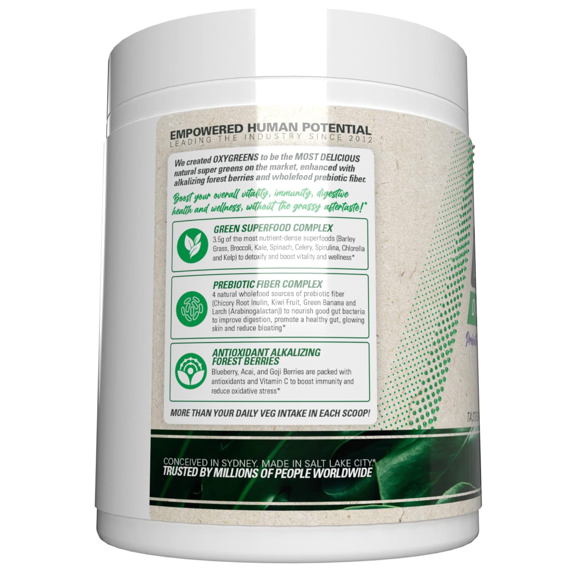 EHP Labs OxyGreens Super Greens Powder with Spirulina - Antioxidant Rich Superfood Supplement for Immunity Support, 30 Servings (Forest Berries) - Perfect for Daily Detox & Energy Boost