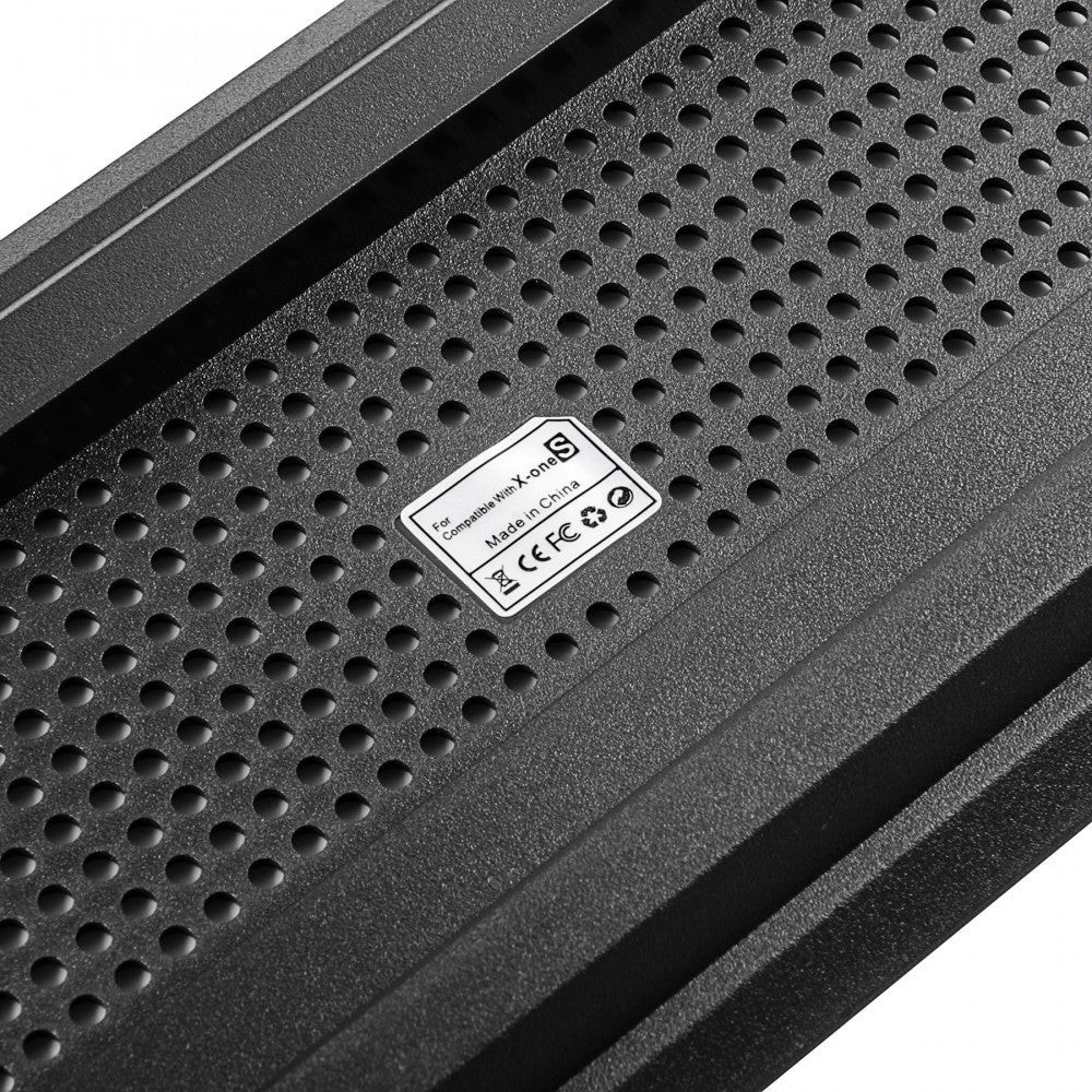 eXtremeRate Vertical Stand Holder for Xbox One S Console - Black | Steady Gaming Stand | Perfect for Organized Gaming Setup & Space Saving (Model: JYXBS0002GC)