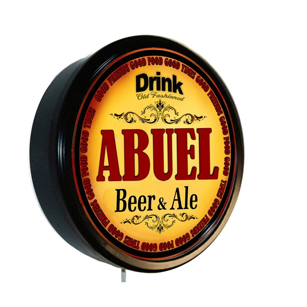 Vintage ABUEL Beer and Ale Cerveza Lighted Wall Sign - Retro Bar Decor for Home, Pub, and Man Cave - Perfect for Beer Lovers and Collectors