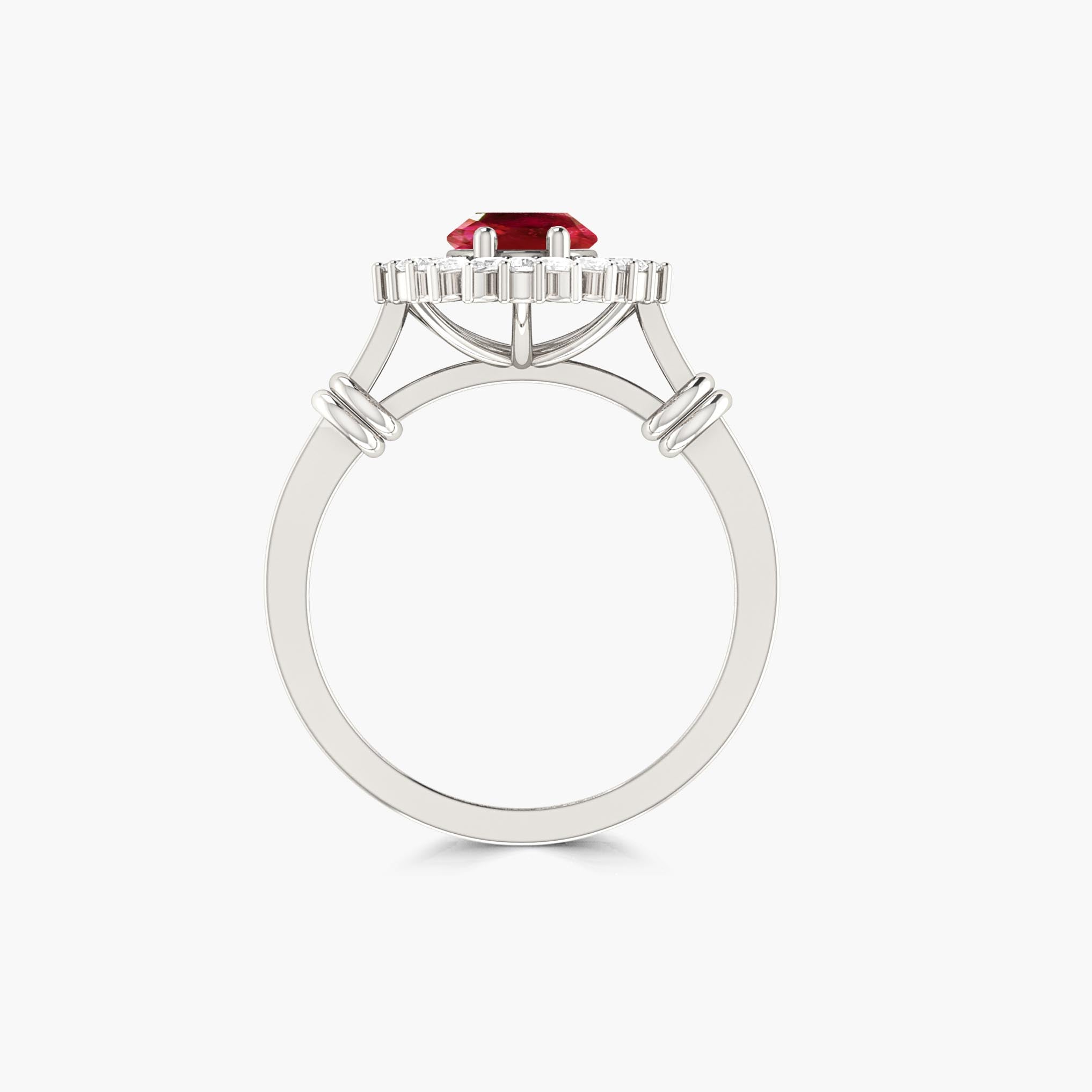 Natural Ruby Engagement Ring for Women - Oval Shape Red Rose Gemstone Wedding Band - Perfect for Proposals, Anniversaries & Romantic Occasions