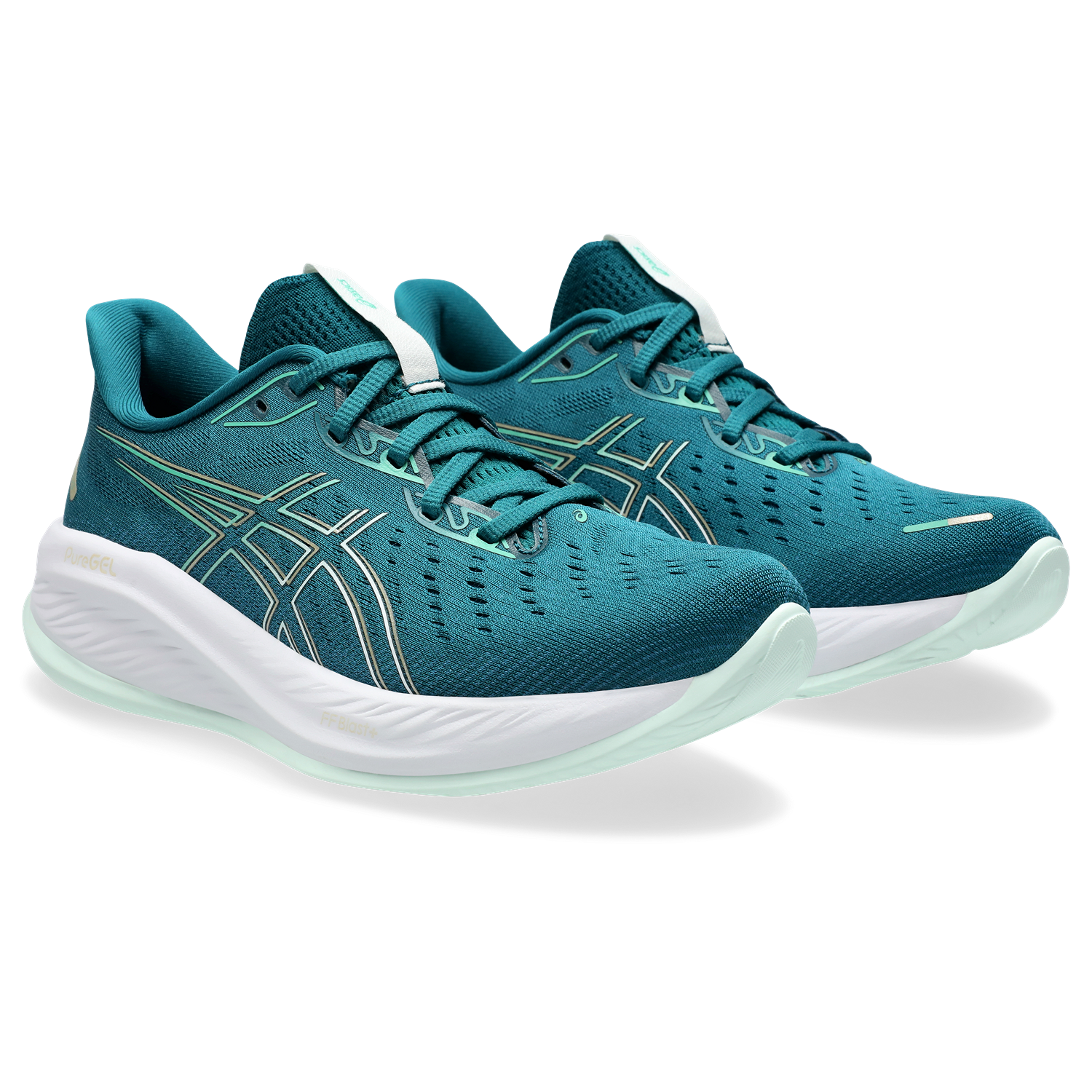 Women's Running Shoes Cumulus 26 WIDE - Rich Teal/Pale Mint - Lightweight Cushioned Sneakers for Jogging & Gym Workouts - Perfect for Road Running & Fitness Training