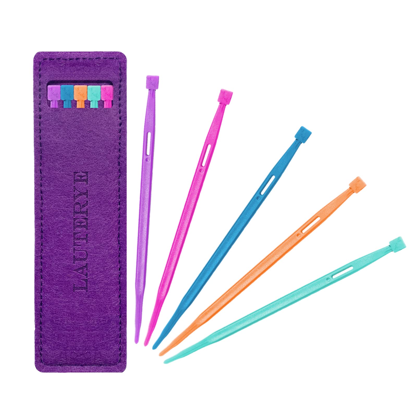 Lauterye 5-Piece Sewing Tool Kit - Purple Thang Thread & Rubber Band Tools for Sewing, Quilting & Craft Projects | Perfect for DIY, Dressmaking & Fabric Arts