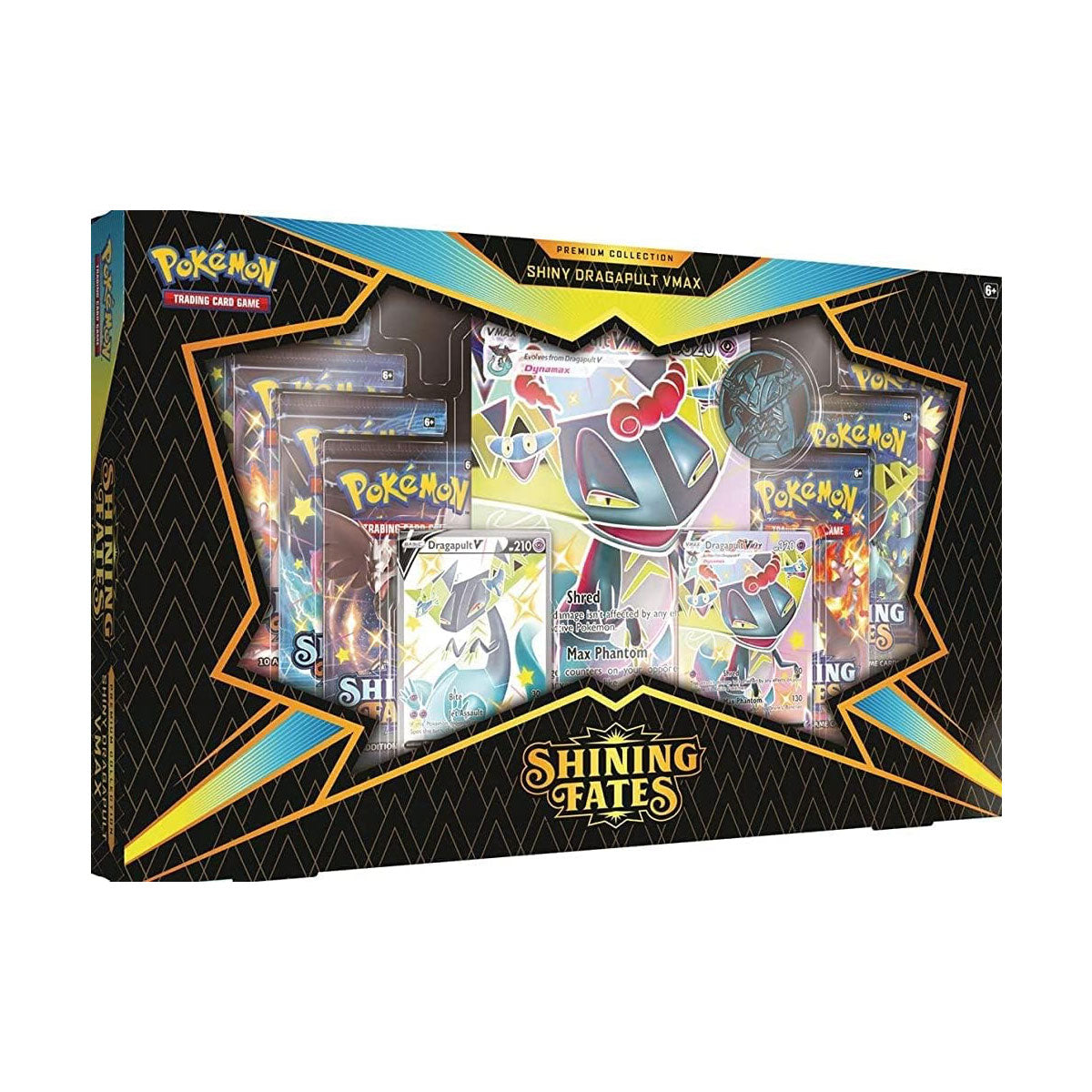 Pokemon Trading Card Game Shining Fates Dragapult VMAX Premium Collection - Rare VMAX Cards, Holo Foil & Elite Trainer Box - Perfect for Collectors, Battles & Gaming Tournaments