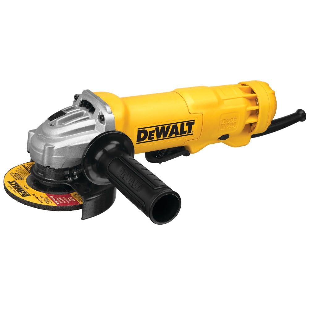 DEWALT 4-1/2-Inch 11-Amp Angle Grinder with Dust Ejection System - 11,000 RPM Corded Power Tool (DWE402W) - Perfect for Metal Cutting, Grinding & Surface Prep in Construction & DIY Projects