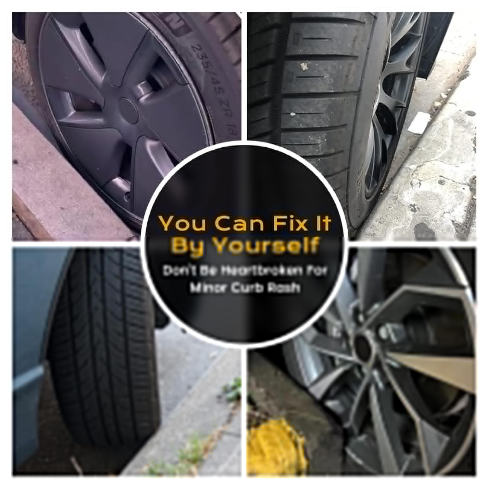 Matte Black Wheel Touch Up Paint Kit - Quick & Easy Car Rim Repair for Curb Rash, Scratches & Scuffs | Includes Paint Pen for DIY Auto Wheel Restoration | Perfect for Alloy Rims & Hubcaps