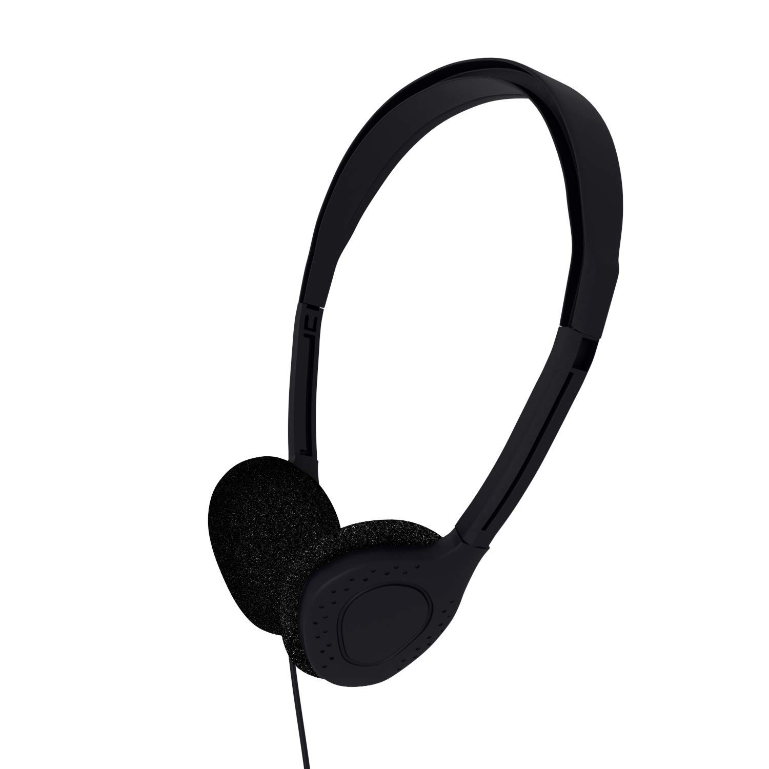 Maeline On-Ear Headphones with 3.5mm Jack - Wired Stereo Headset for Music, Gaming & Calls - Lightweight Comfortable Earphones for Travel, Office & Home Use (Black, 1 Pack)