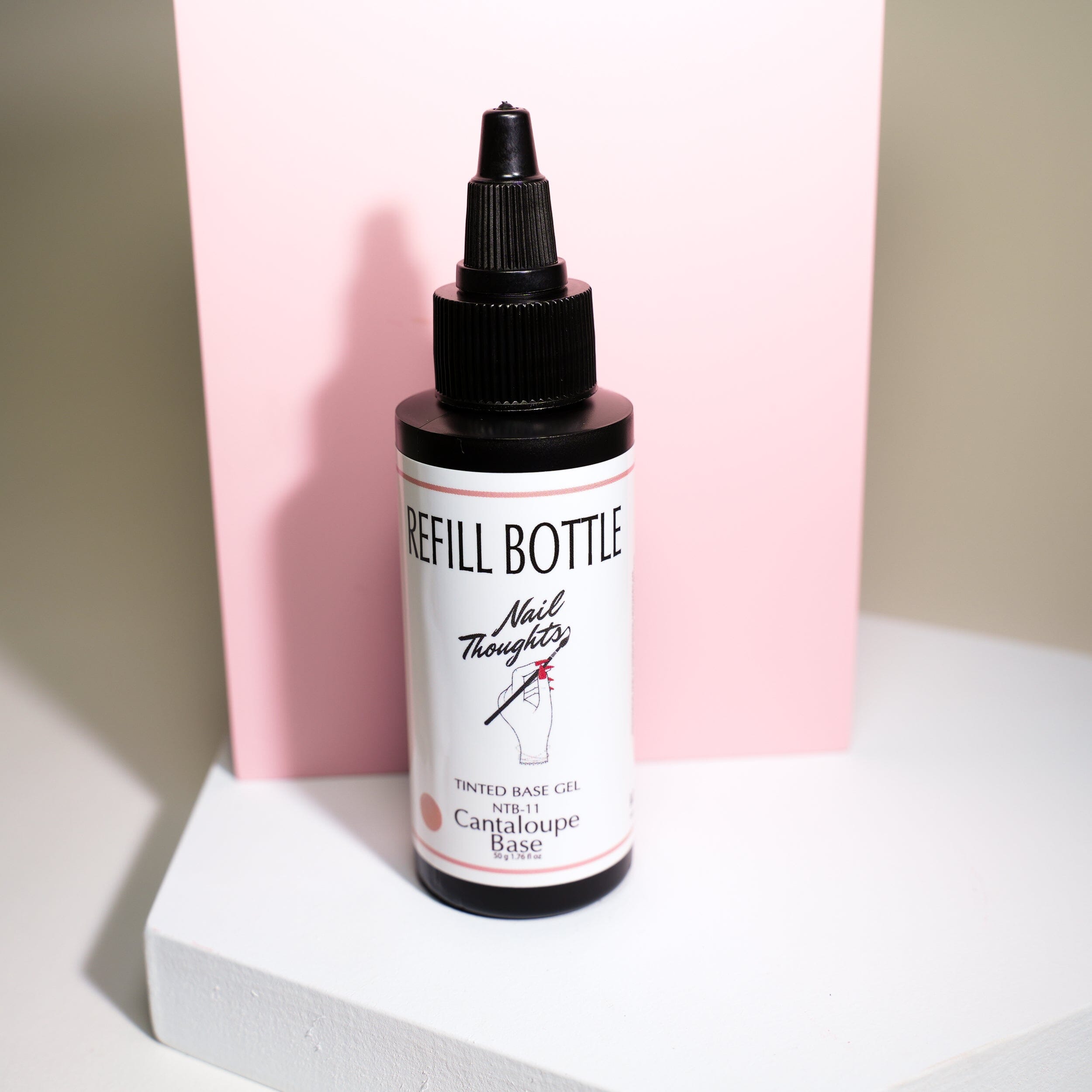 Nail Thoughts NTB R11 Cantaloupe Base 50G - Long-Lasting Nail Polish Base Coat for Gel & Acrylic Nails - Perfect for Manicures, Pedicures & Salon Use