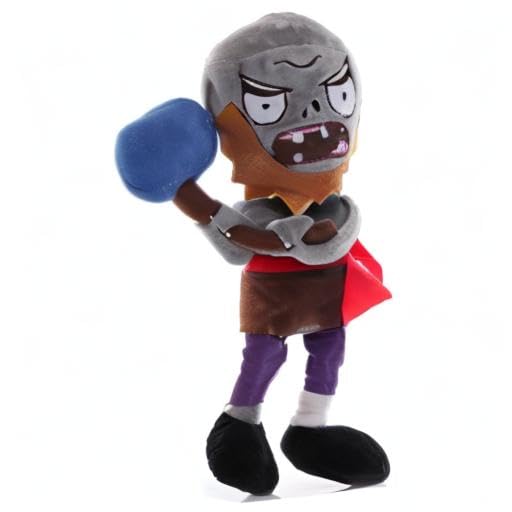 JHESAO 3 PCS Plants vs Zombies Plush Toys Set - Hammer Zombie, Cowboy Zombie & Gargantuar Pirate Zombie Stuffed Figures | PVZ Collectibles for Fans, Game Room Decor & Gift Ideas
