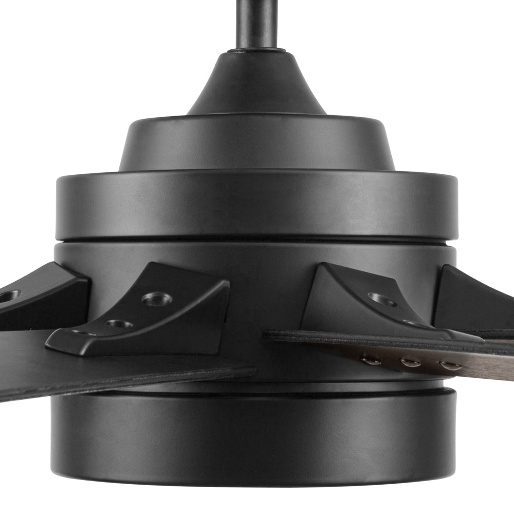 70 Inch Honeywell Xerxes Matte Black Smart LED Ceiling Fan with Remote Control - Dimmable Light, 6 Speeds, Reversible Blades for Living Room, Bedroom, and Office