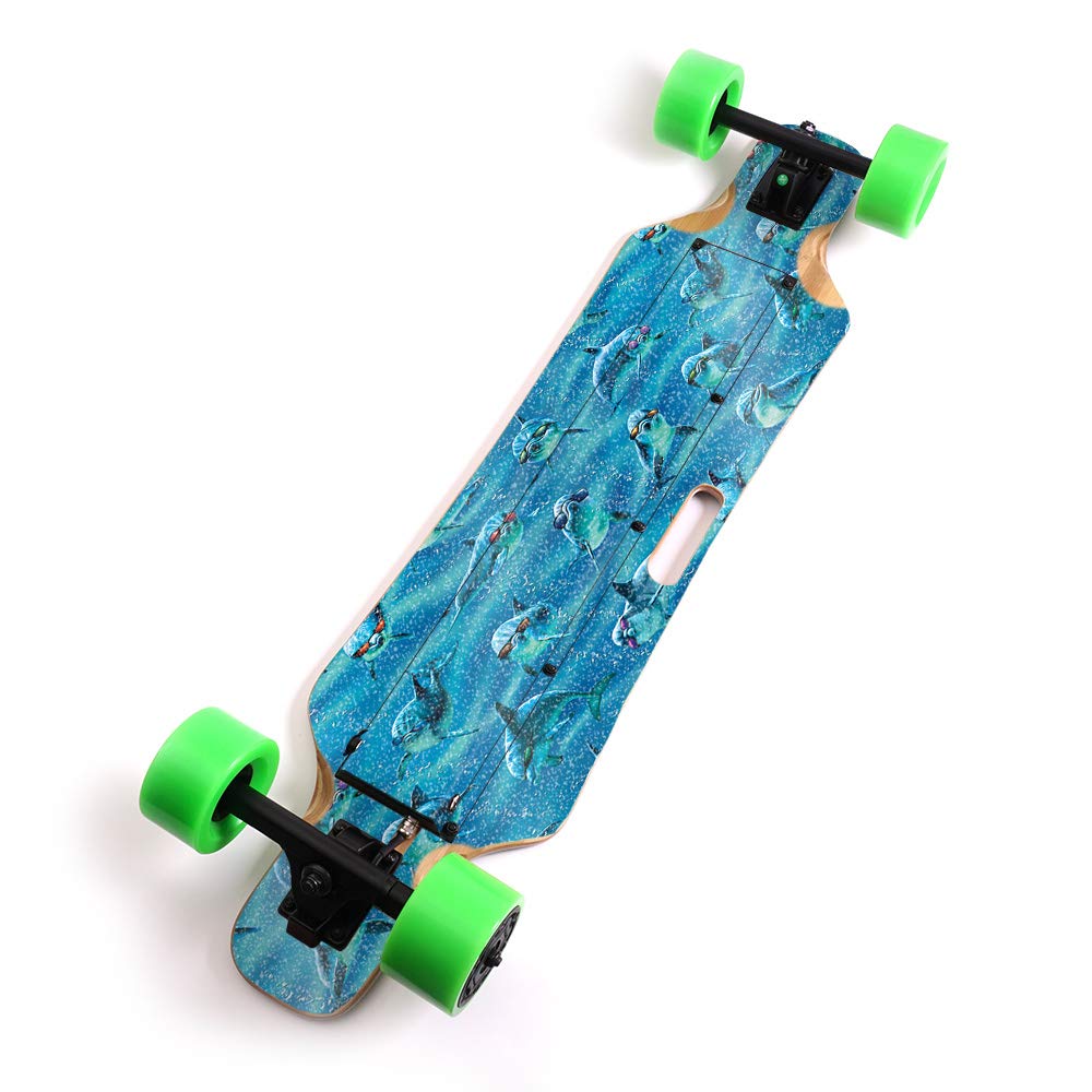 MightySkins Glossy Glitter Vinyl Wrap for Blitzart Huracane Electric Scooter - Dolphin Gang Design | Scratch-Resistant Protective Cover | Easy Install & Remove | Made in USA | Perfect for Commuting & Personalizing Your Ride
