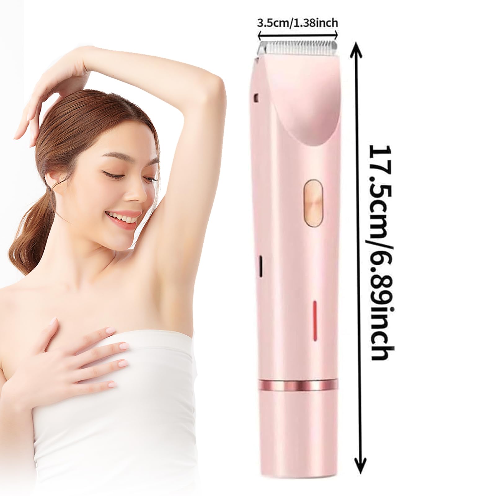 Silky Glow 2-in-1 Electric Body Shaver for Women - IPX7 Waterproof Wet & Dry Bikini Trimmer with Dual Heads - Smooth Hair Removal for Legs, Underarms & Sensitive Areas (Purple) - Perfect for Travel, Gym & Quick Touch-Ups