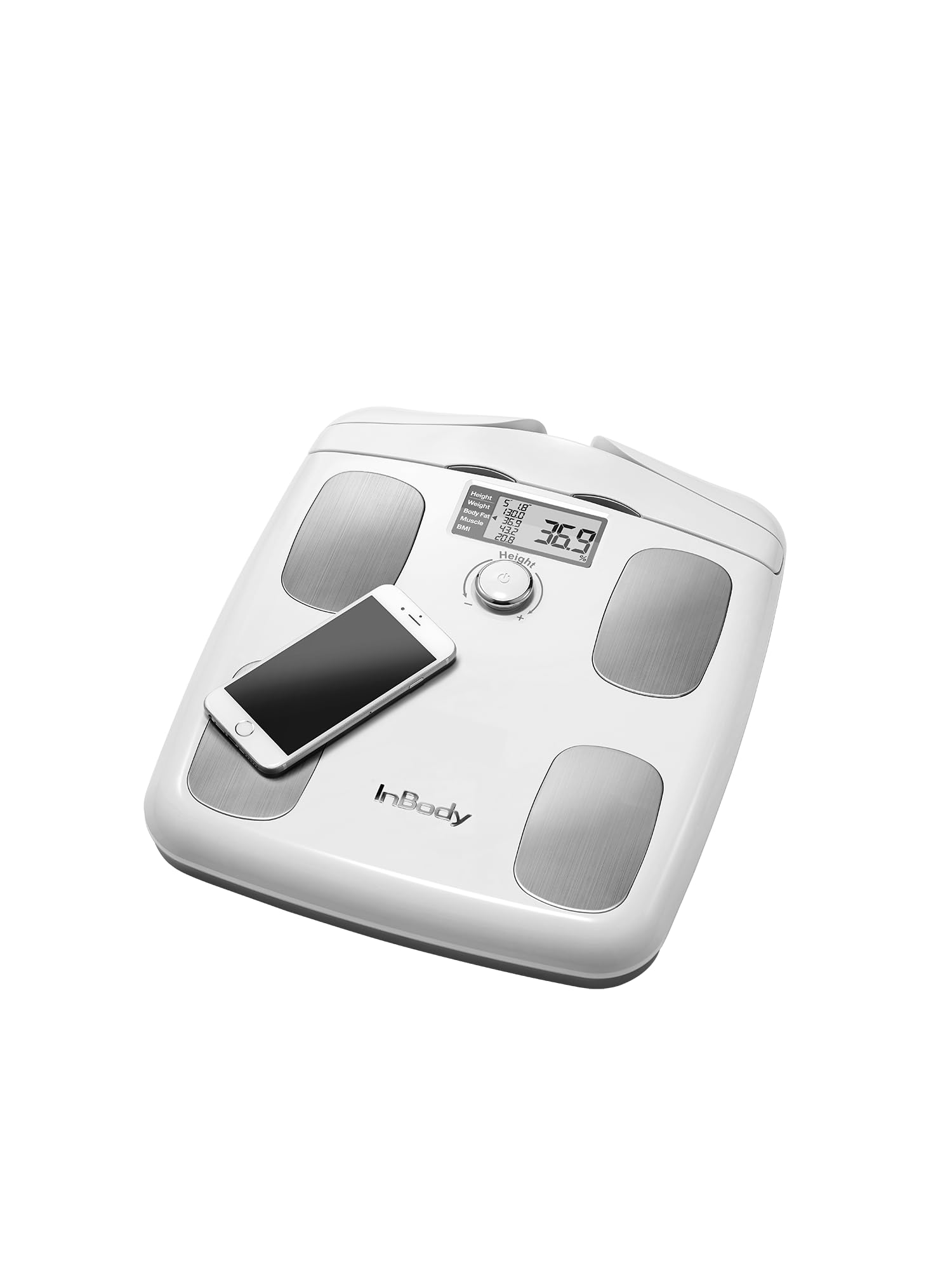 InBody Dial H20 Smart Body Composition Scale - Bluetooth Connected Digital Weight Scale for BMI, Body Fat, Muscle Mass & Water Percentage - Home Gym & Health Tracking Device - White
