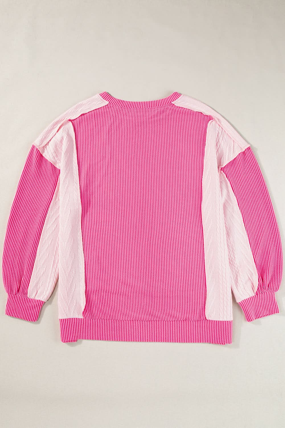 Stylish Colorblock Cable Knit Sweatshirt for Women - Cozy Winter Pullover for Casual Outings & Layering