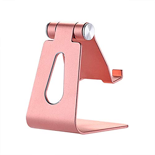 Universal Phone Stand Holder - Adjustable & Sturdy Smartphone Stand for iPhone, Samsung, Google Pixel - Perfect for Desk, Car, Bedside & Video Calls (Pink)
