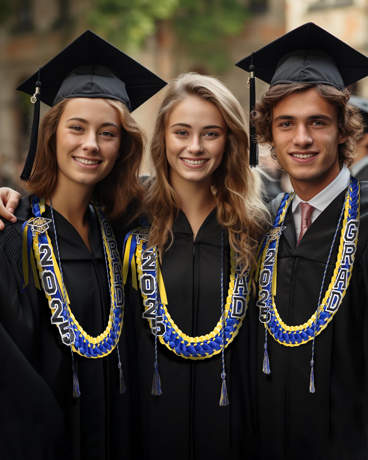ALKB Graduation Leis with Honor Cord - Class of 2025 Graduation Gifts for Men & Women - Perfect for Commencement Ceremonies, Grad Parties & Photo Props