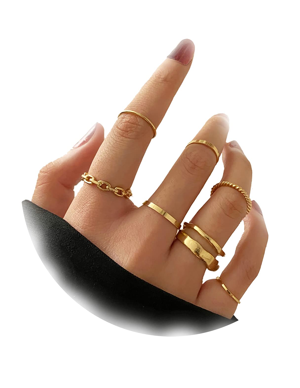 Stackable Moon & Infinity Rings Set for Women & Teen Girls - Boho Knuckle Rings, Minimalist Stacking Rings for Everyday Wear, Gift for Her | Perfect for Layering, Casual Outfits & Special Occasions