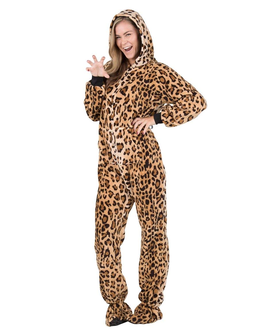 **Warm & Cozy Adult Chenille Footed Pajamas - Unisex Hoodie Onesie Jumpsuit for Men & Women | Winter Sleepwear, Loungewear & Holiday Pjs**