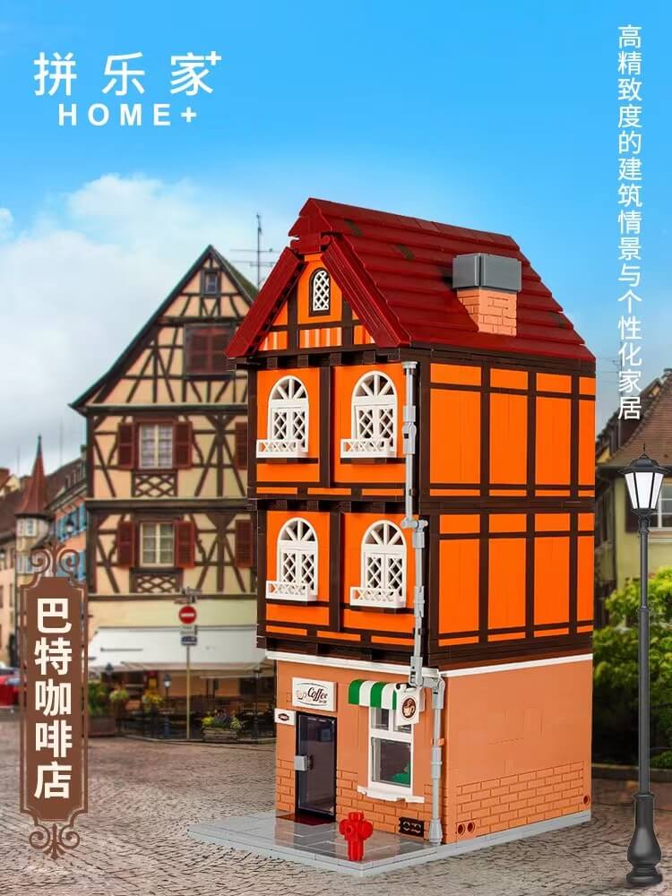Kalos 61005 Modular Building Set - Bookstore & Café with Detailed Interior | Perfect for LEGO® Fans, Collectors & Creative Play | Home Decoration & Gift Idea