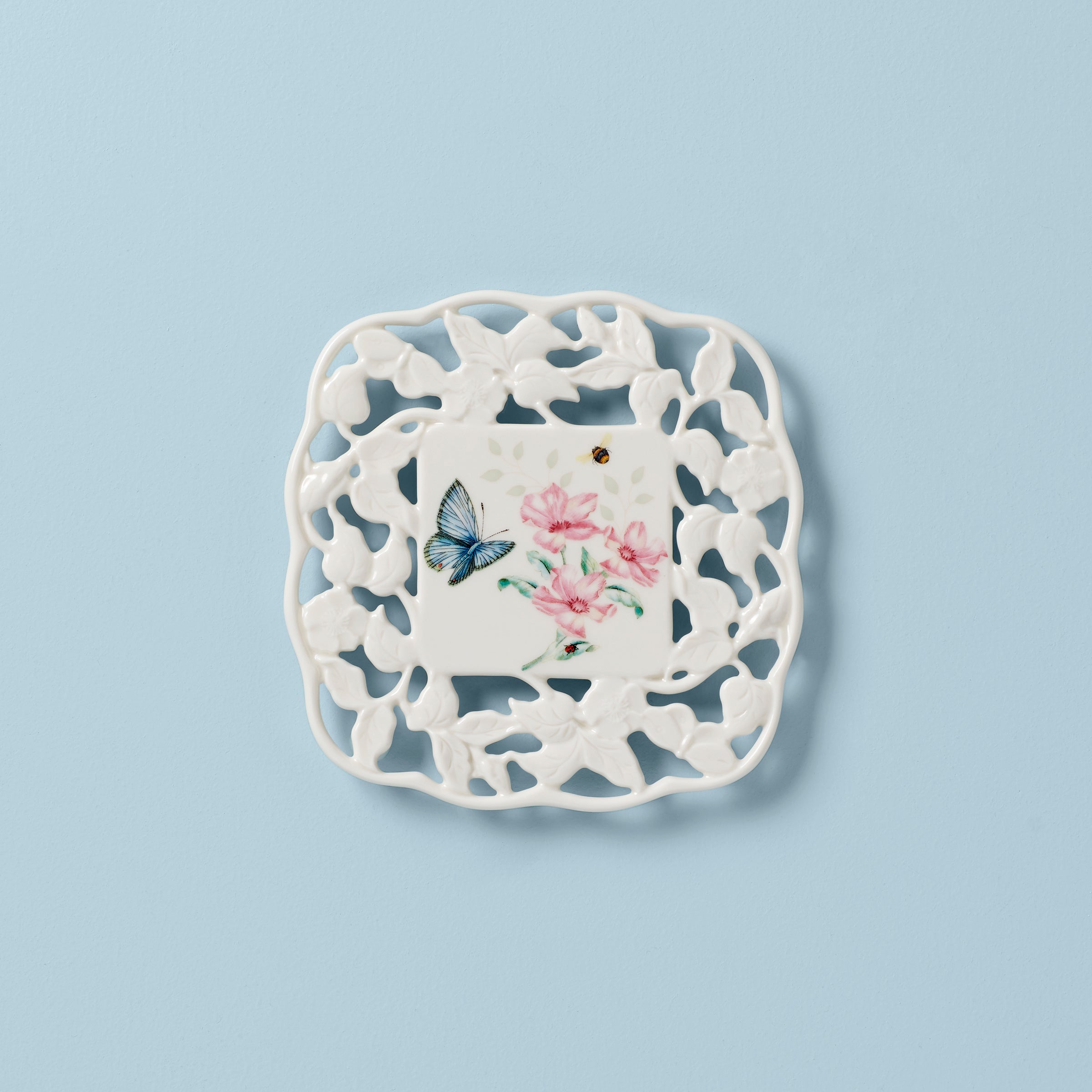 Butterfly Meadow Trivet - Heat Resistant Coaster for Pots & Pans - Decorative Kitchen Accessory for Dining & Home Decor