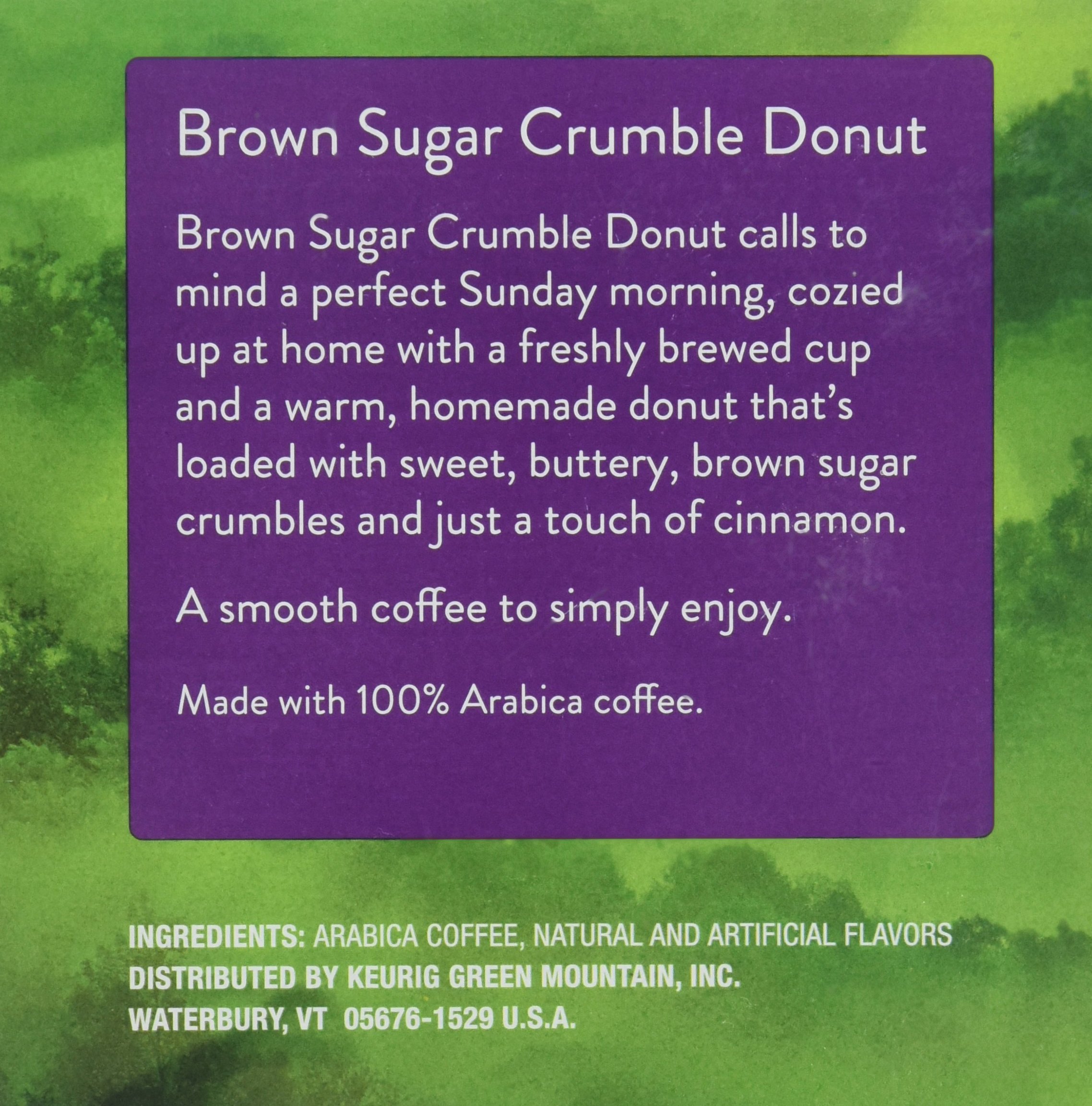 GREEN MOUNTAIN Coffee Keurig K-Cups, Brown Sugar Crumble Donut Flavor, 3.7 Ounce (12 Count) - Perfect for Breakfast, Office & Home Brewing