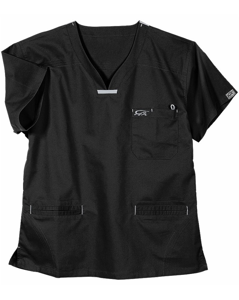 IguanaMed Med Flex II 3-Pocket Sporty Scrub Top for Women - Comfortable Stretchy Nursing Uniform for Healthcare Workers & Medical Professionals - Perfect for Hospitals, Clinics & Long Shifts