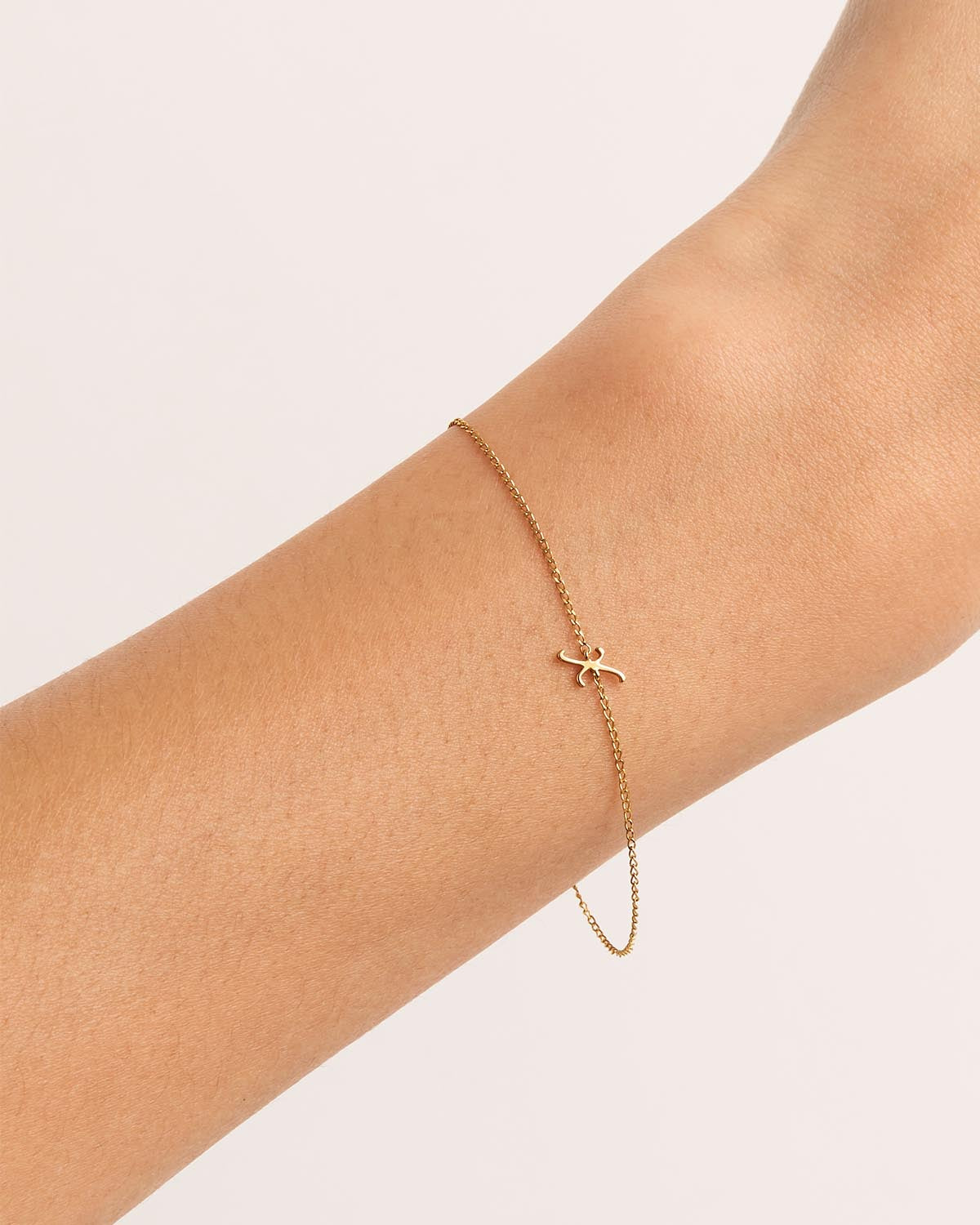 14K Solid Gold Love Letter Bracelet - Dainty & Elegant Jewelry for Women, Perfect Gift for Anniversary, Valentine's Day & Special Occasions