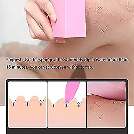 BOTIST Ultra Soft Exfoliating Sponge - Japanese Style Bath & Shower Scrubber for Dead Skin Removal | Body & Face Massager for Cellulite Reduction | Men & Women Spa Essential | Perfect for Home Relaxation & Skincare Routine