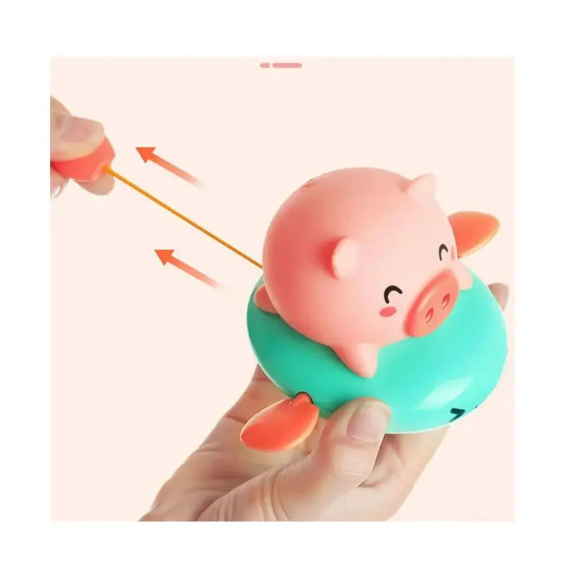Kids Pig Wind-Up Bath Toy | Fun Swimming Pool & Bathtub Toy for Toddlers & Babies - Perfect for Baby Showers, Bath Time & Pool Play