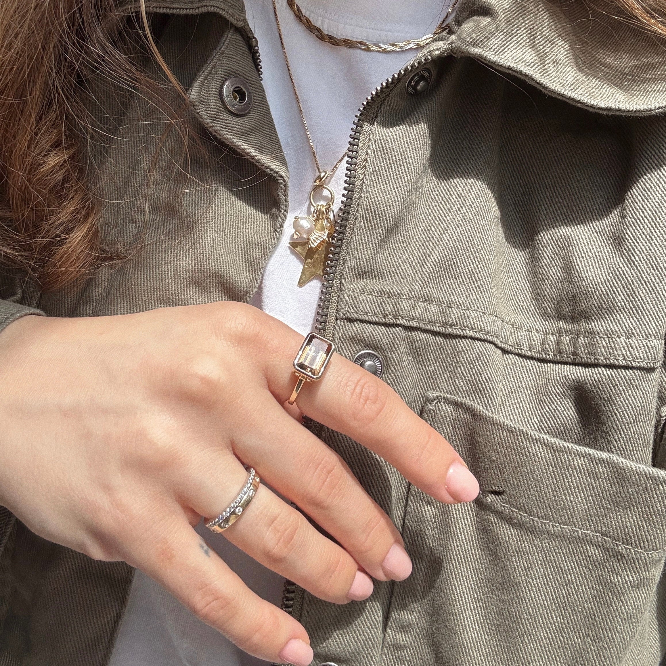 14K Gold Jojo Ring for Women - Elegant Dainty Stackable Band Jewelry Gift for Her - Perfect for Everyday Wear, Anniversaries & Special Occasions