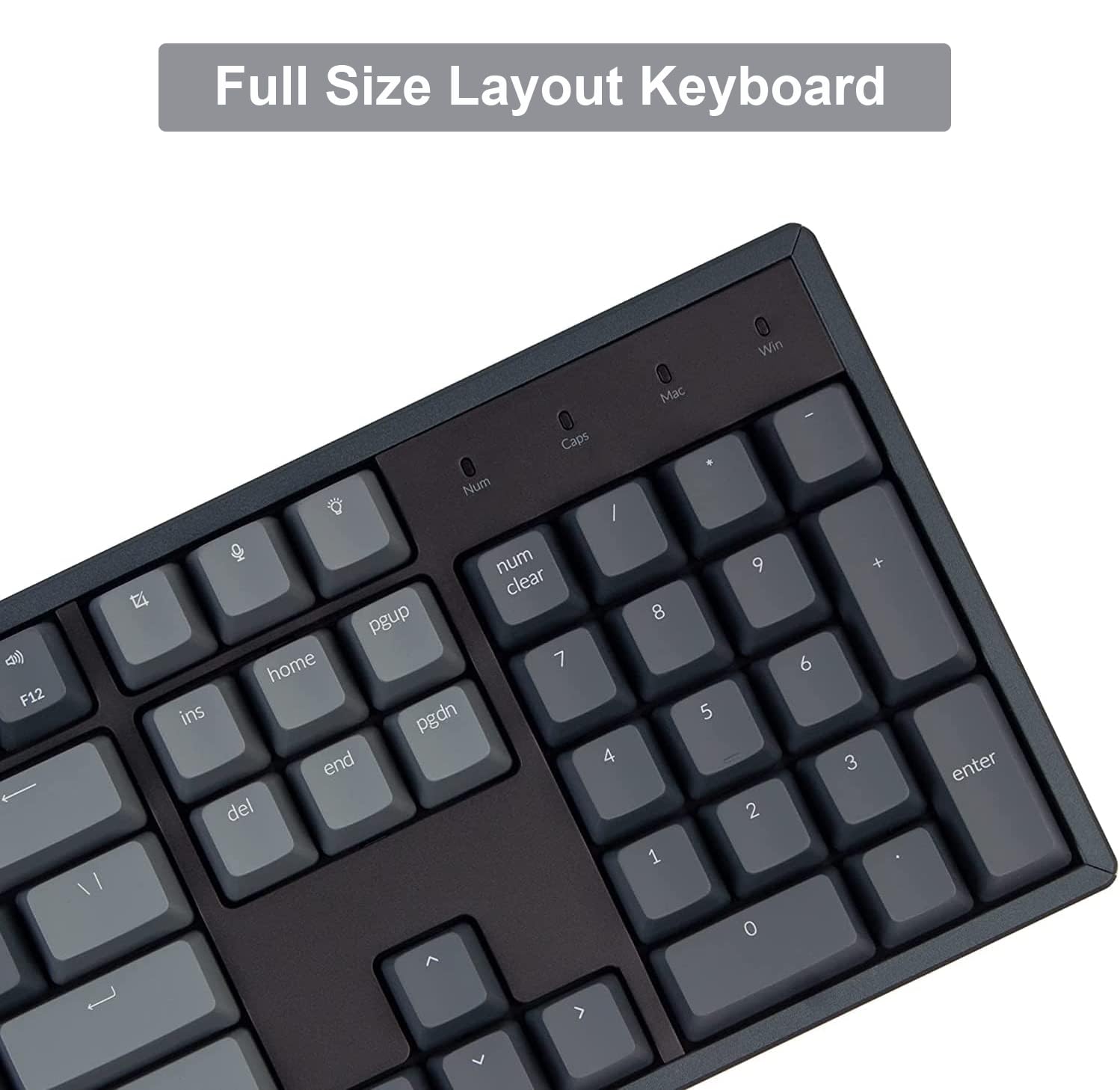 Keychron K10 Full Size Wireless Mechanical Keyboard - 104 Keys RGB Backlit, Gateron G Pro Red Switches, Bluetooth 5.1/USB-C Wired, Aluminum Frame for Mac & Windows - Perfect for Gaming, Office Work & Typing Enthusiasts