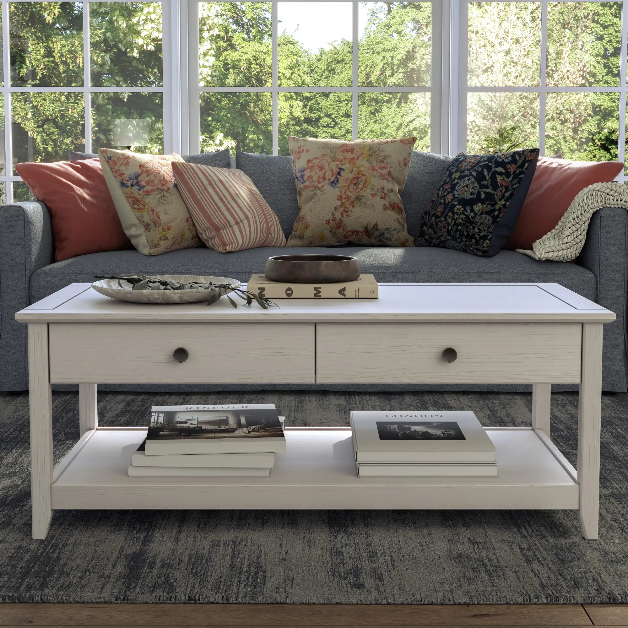 Modern Greenport Coffee Table - Stylish Living Room Furniture for Home Decor, Perfect for Small Spaces & Apartments