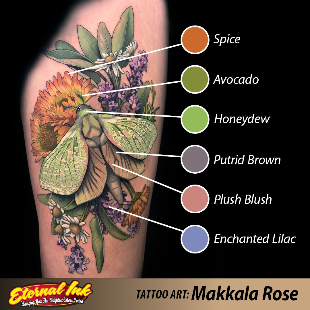 Eternal Ink Avocado - Long-Lasting Vegan Tattoo Ink for Professional Artists | Perfect for Sleeves, Portraits & Detailed Tattoos