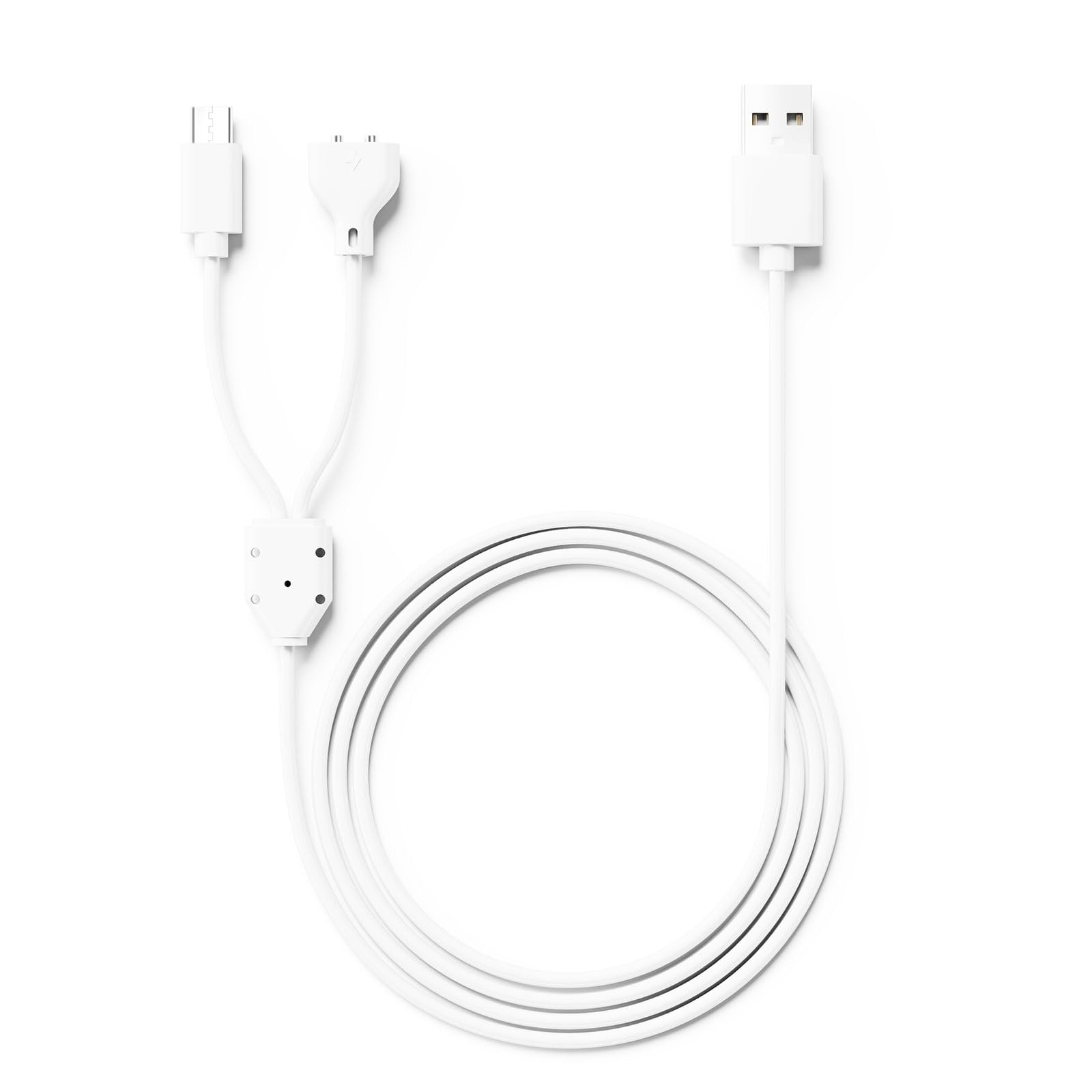 MEROM Replacement Charger for Delupet & Yawpet Dog Training Collars - 2-in-1 Magnetic & Micro USB Charging Cable (White) | Perfect for Shock Collar Power Supply & Outdoor Dog Training Accessories