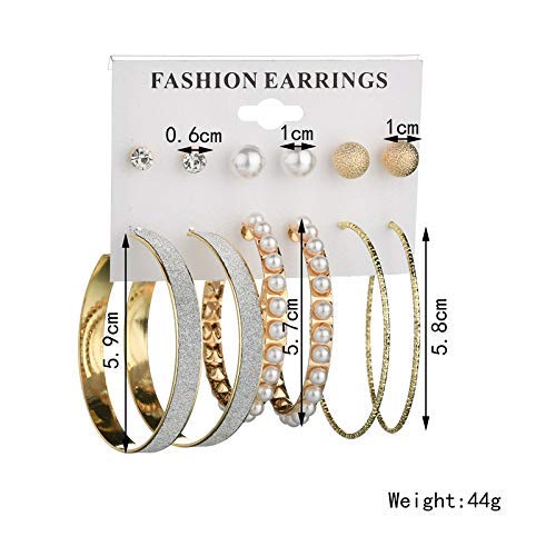 Yellow Chimes Earrings for Women & Girls | Multicolor Stud & Hoop Earrings Set | Western Pearl Hoop Earrings Combo | Birthday & Anniversary Gift for Her | Perfect for Casual Wear, Parties & Special Occasions