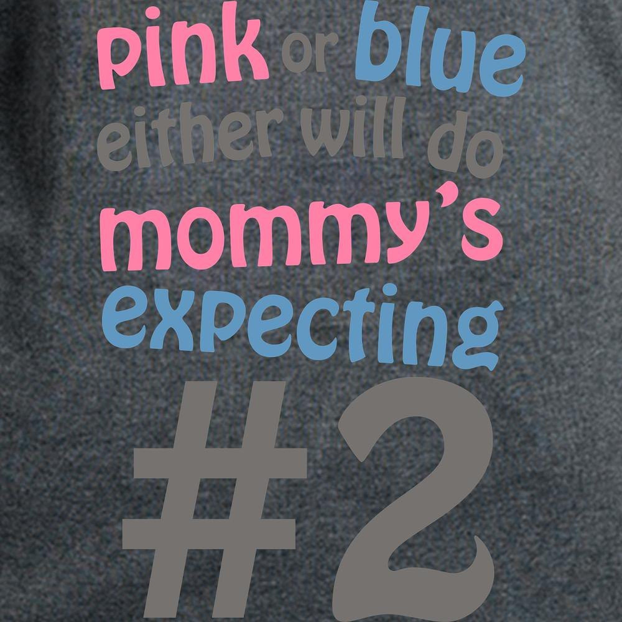 Mommy's Expecting #2 Dark Cotton T-Shirt for Women - Maternity Pregnancy Announcement Tee for Second Baby - Perfect for Gender Reveal, Baby Shower & Pregnancy Photos