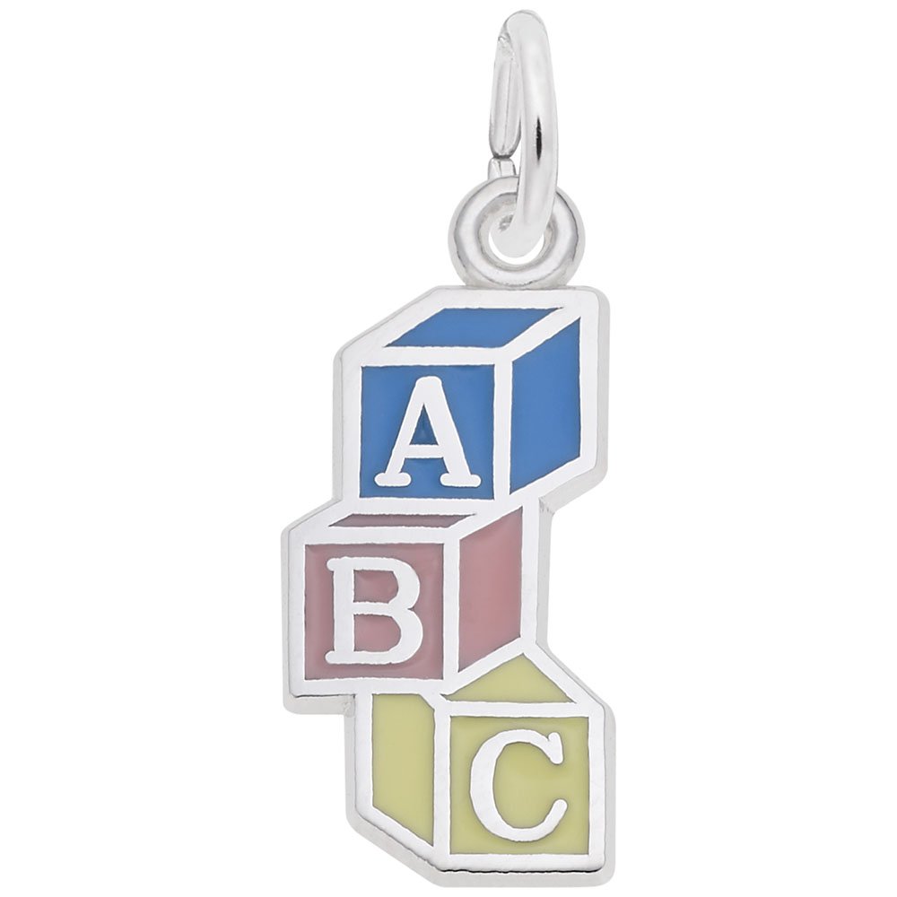 ABC Block Charm - Sterling Silver & Gold Plated Charms for DIY Bracelets, Necklaces, Jewelry Making - Perfect for Birthdays, Gifts & Personalized Accessories