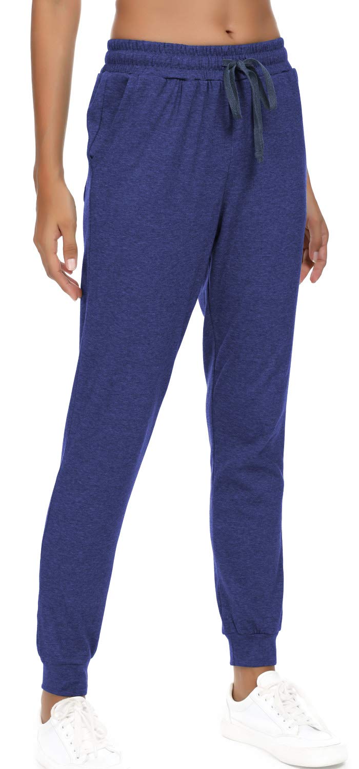 Women's Cotton Jogger Pants - Tapered Yoga Sweatpants with Pockets for Workout, Lounge & Running | Comfortable Casual Athletic Pants for Women | Perfect for Gym, Travel & Everyday Wear
