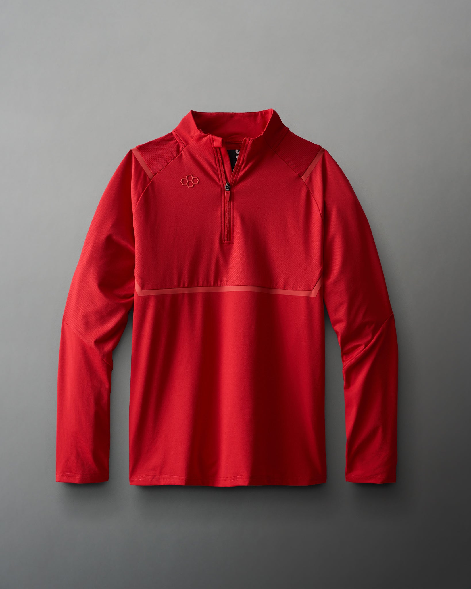 RUDIS Vent 1/4 Zip Performance Shirt - Red | Breathable & Lightweight Training Top for Wrestling, MMA & Gym Workouts