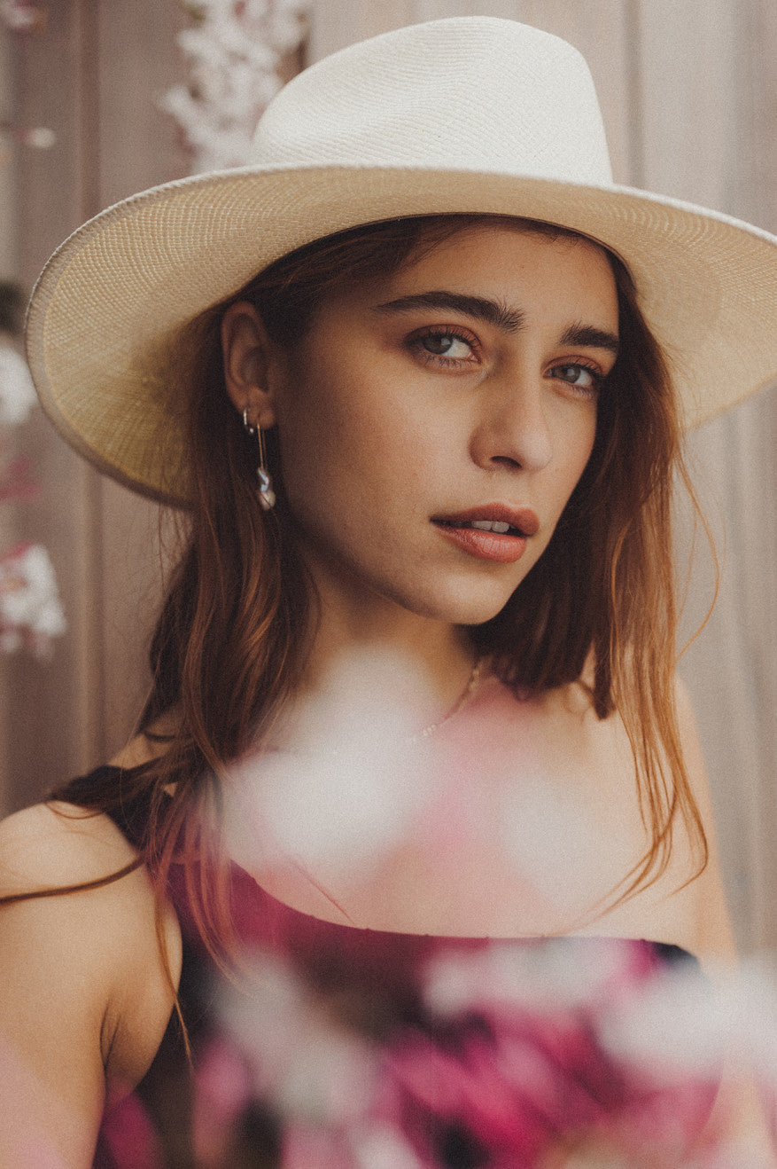 Harper Panama Straw Hat for Women - Classic White Summer Hat - Perfect for Beach, Vacation, and Outdoor Activities