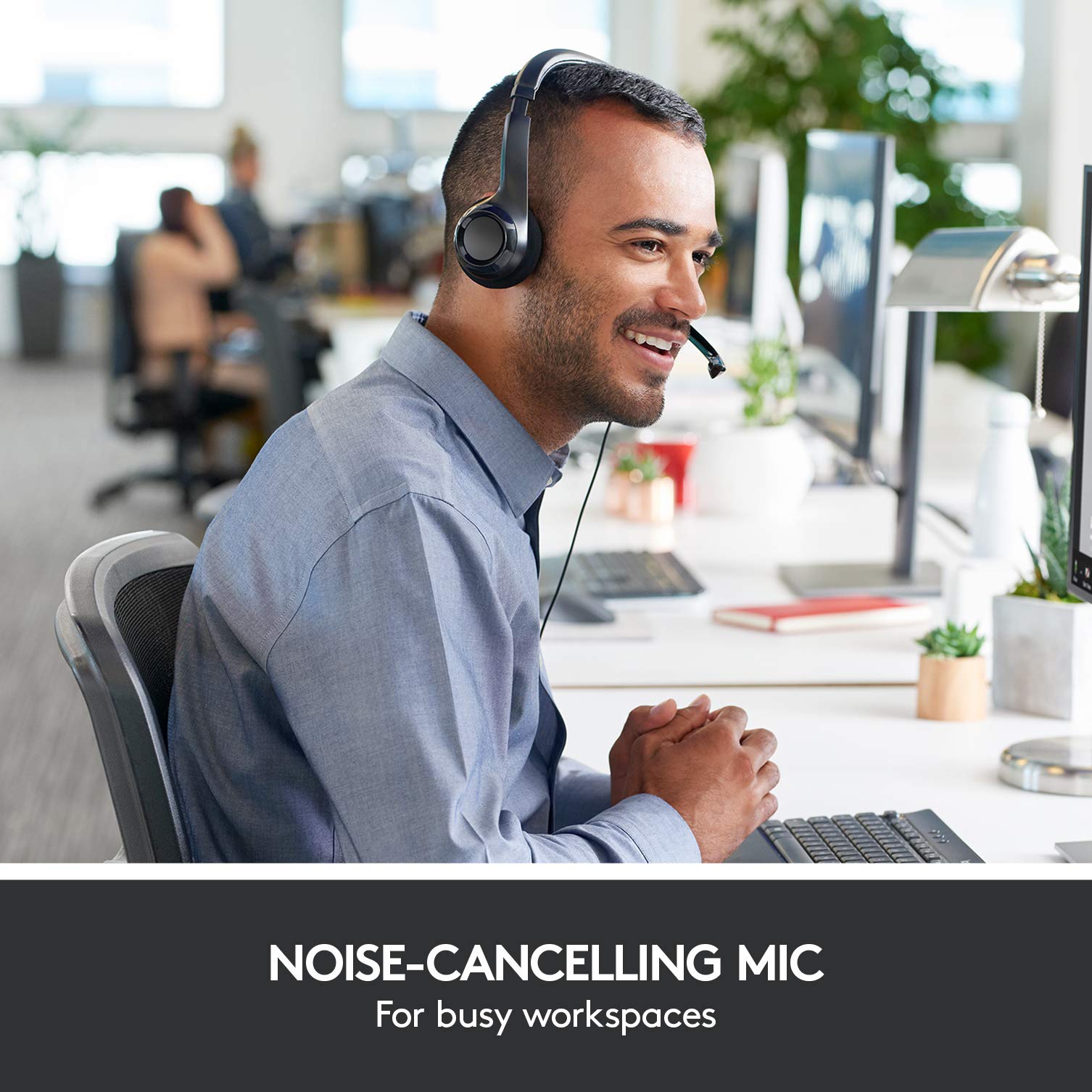 Logitech H340 USB Headset with Noise-Canceling Mic for PC & Mac | MK270 Wireless Keyboard and Mouse Combo for Windows | 2.4GHz Long Range Connection | Perfect for Home Office, Gaming & Remote Work