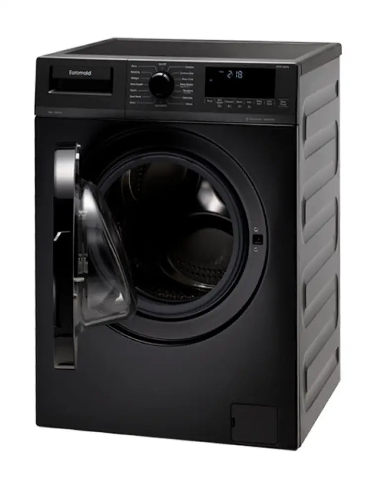 Euromaid EFLP850G 8.5kg Front Load Washing Machine - Energy Efficient, Quiet, Dark Grey - Perfect for Apartments & Small Laundry Rooms
