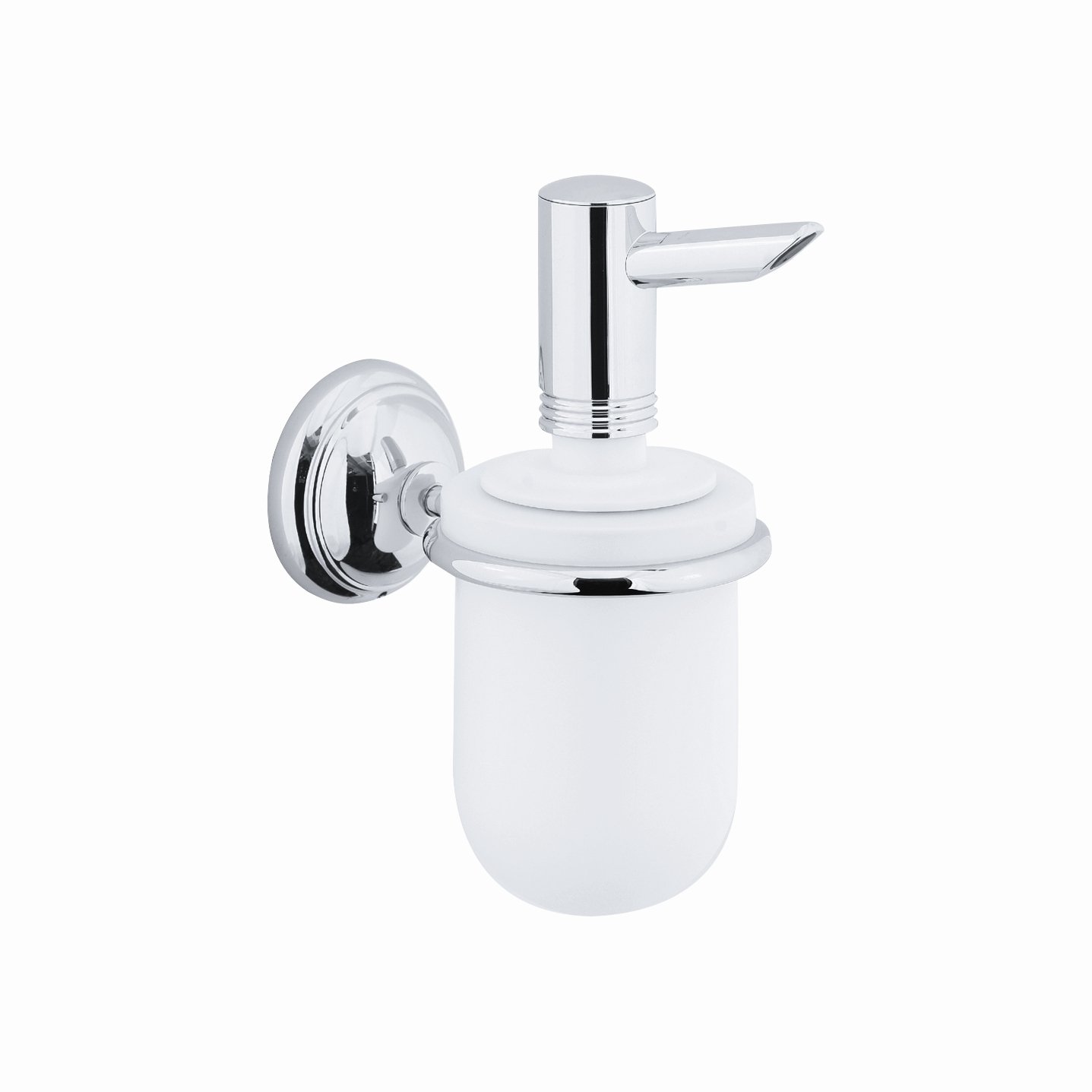 Hansgrohe 06092000 C Chrome Soap Dispenser - Modern Touchless Bathroom & Kitchen Sink Accessory for Hygienic Hand Washing