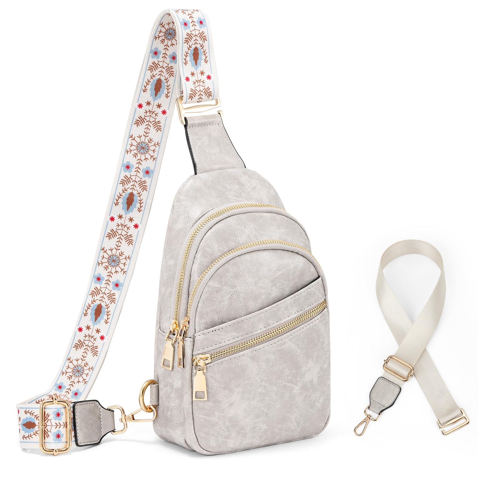 Women's PU Leather Crossbody Bag - Stylish Fanny Pack Sling Chest Bag for Travel, Shopping & Sports | Perfect for Everyday Use, Gym & Outdoor Adventures