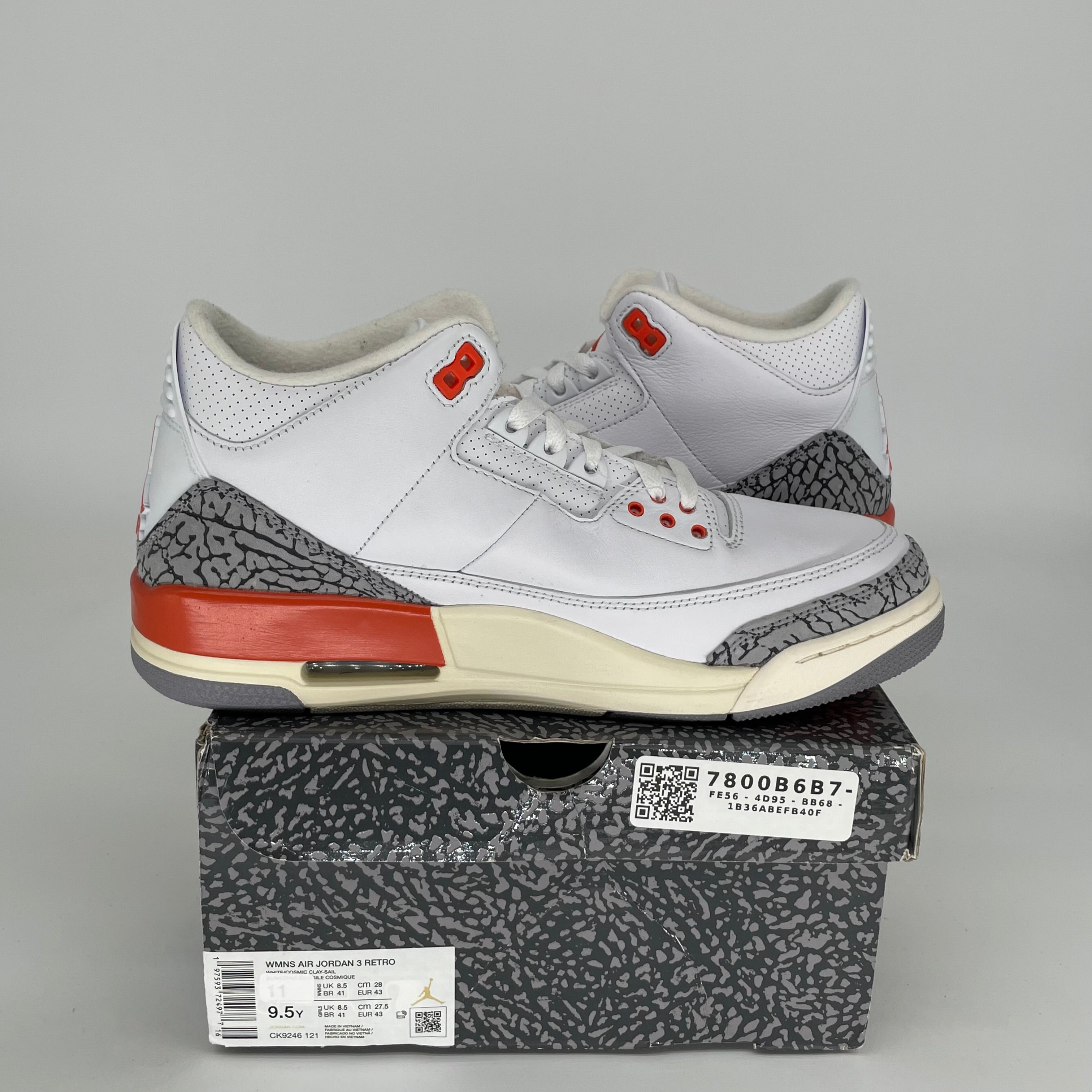 AIR JORDAN 3 GEORGIA PEACH Women's Basketball Shoes Size 9.5/11W - Style CK9246-121 | Perfect for Streetwear, Sneaker Collecting & Casual Fashion