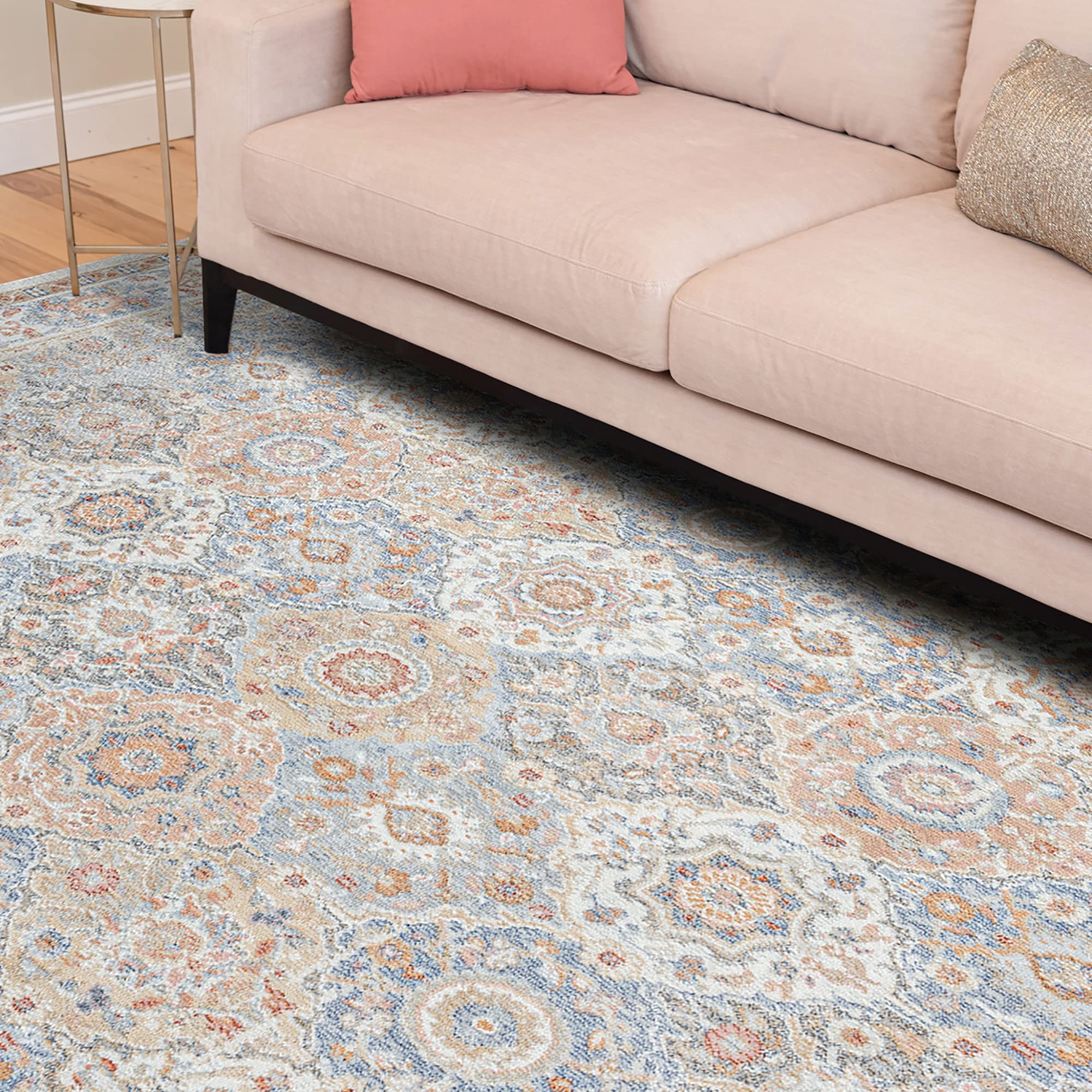 Alena Cream 5x7 Area Rug - Soft Traditional Oriental Indoor Carpet for Living Room, Bedroom, Dining Room & Entryway - Perfect for Home Decor, Family Gatherings & Cozy Spaces