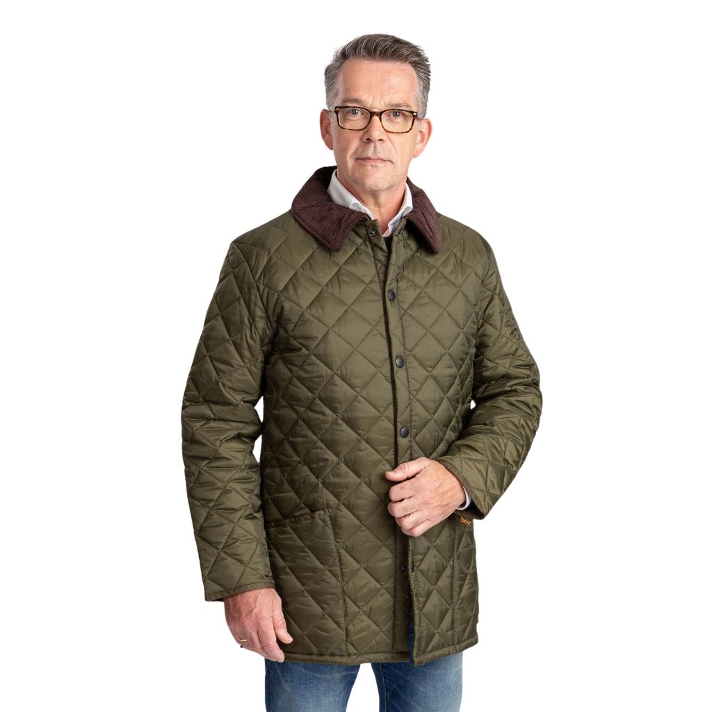 BARBOUR Liddesdale Quilted Jacket for Men & Women - Lightweight Water-Resistant Outdoor Coat in Olive Green | Perfect for Hiking, Camping & Fall Fashion